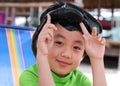 Boy on the beach with snorkeling gear Royalty Free Stock Photo