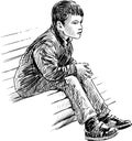 Boy on bench