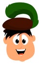 Boy with beret, illustration, vector