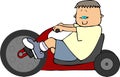 Boy On A Big Wheel Trike Royalty Free Stock Photo