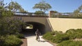 A Boy on a Bike Emerges from a Tunnel