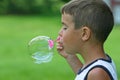 Boy Blowing Bubble Royalty Free Stock Photo