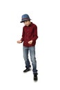 Boy in blue hat posing Royalty Free Stock Photo