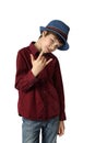 Boy in blue hat Royalty Free Stock Photo