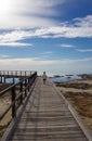 A boy on the boardwalk at Hamelin Pool, Shark Bay Royalty Free Stock Photo