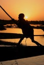 Boy on a boat on the Niger river