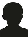 A boy body part black color silhouette vector