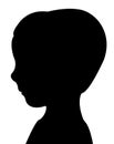 A boy body part black color silhouette vector