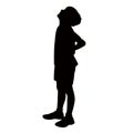 a boy body silhouette vector Royalty Free Stock Photo