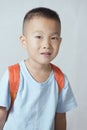 Boy with book bag Royalty Free Stock Photo