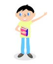 Boy with books Royalty Free Stock Photo