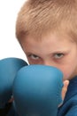 Boy with boxing gloves. Royalty Free Stock Photo
