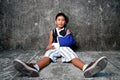 Boy with broken arm Royalty Free Stock Photo