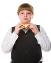 Boy with burger