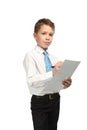 Boy in business clothing