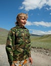 Boy camouflage Royalty Free Stock Photo