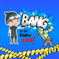 Boy cartoon swat shooting drills