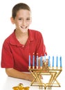 Boy Celebrating Hanukkah Royalty Free Stock Photo