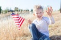 Boy celebrating independence day