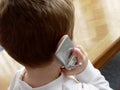 Boy with Cell Phone Royalty Free Stock Photo