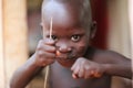 Boy at an ceremony in Benin Royalty Free Stock Photo