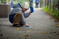 Boy chalking Royalty Free Stock Photo