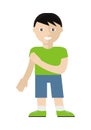 Boy Character Vector Illustration in Flat Style