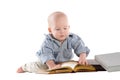 Boy child is reading books Royalty Free Stock Photo