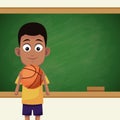 Boy classroom chalkboard sport