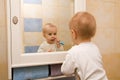 Boy cleaning tooth