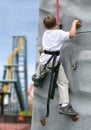 Boy Climbing Royalty Free Stock Photo