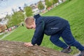 A Boy Climbs Tree Royalty Free Stock Photo