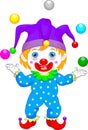 Boy in clown costume cartoon