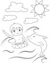 Boy coloring page