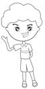 Boy coloring page Royalty Free Stock Photo