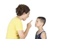 Boy confronts his mother