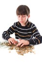 Boy considers money