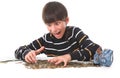 Boy considers money