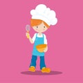 boy cooking orange girl 27 Royalty Free Stock Photo