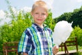 Boy with cotton candy