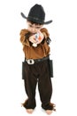 Boy in Cowboy Sheriff Costume Royalty Free Stock Photo