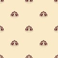 Boy crying open mouth pattern seamless. Child tantrum background