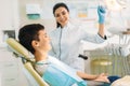 Boy in a dental clinic, pediatric dentistry