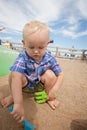 Boy Digging in Dirt Royalty Free Stock Photo