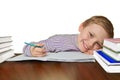 Boy doing homework Royalty Free Stock Photo