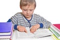 Boy doing homework Royalty Free Stock Photo