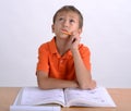 Boy doing homework Royalty Free Stock Photo