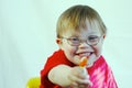 Boy with Downs Syndrome