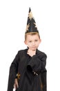 Boy dressed as astrologer Royalty Free Stock Photo