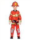 Boy dressed as a fireman Royalty Free Stock Photo